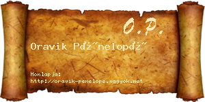 Oravik Pénelopé névjegykártya